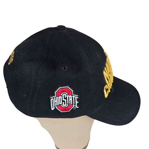 2014 National Champions Ohio State Hat Black Gold Visor Nike - Picture 4 of 6